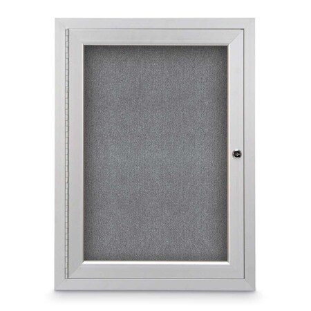 United Visual Products Sliding Door Indoor Enclosed Corkboard, 7 UV9028ACSH-BLACK-SURF